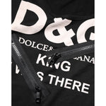 Dolce & Gabbana Black Cotton Sleeveless Tank Top DG Logo Men T-shirt with zipper detail and bold logo print "King Was There"