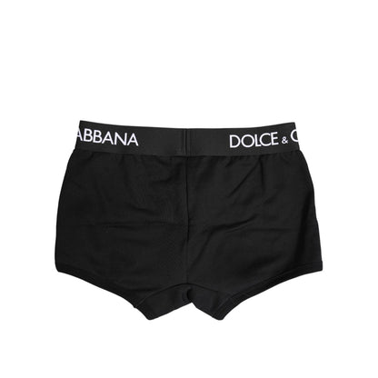 Dolce & Gabbana Black Cotton Stretch Regular Boxer Underwear