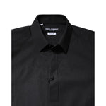 Dolce & Gabbana Black GOLD Cotton Dress Formal Shirt