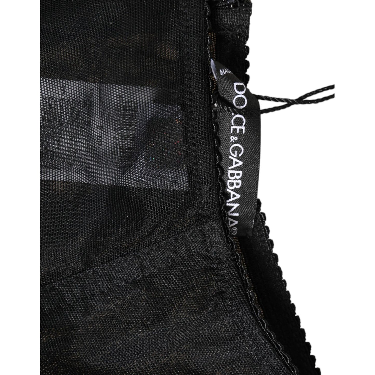 Dolce & Gabbana Black High Waist Mesh Sheer Shapewear Underwear