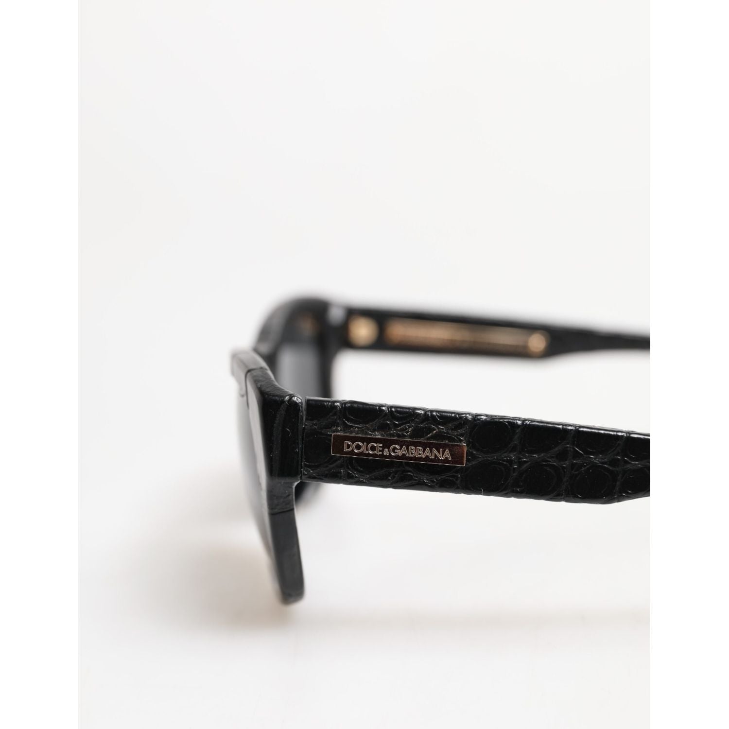 Dolce & Gabbana Black Leather Frame DG4177 Tinted Lens Sunglasses