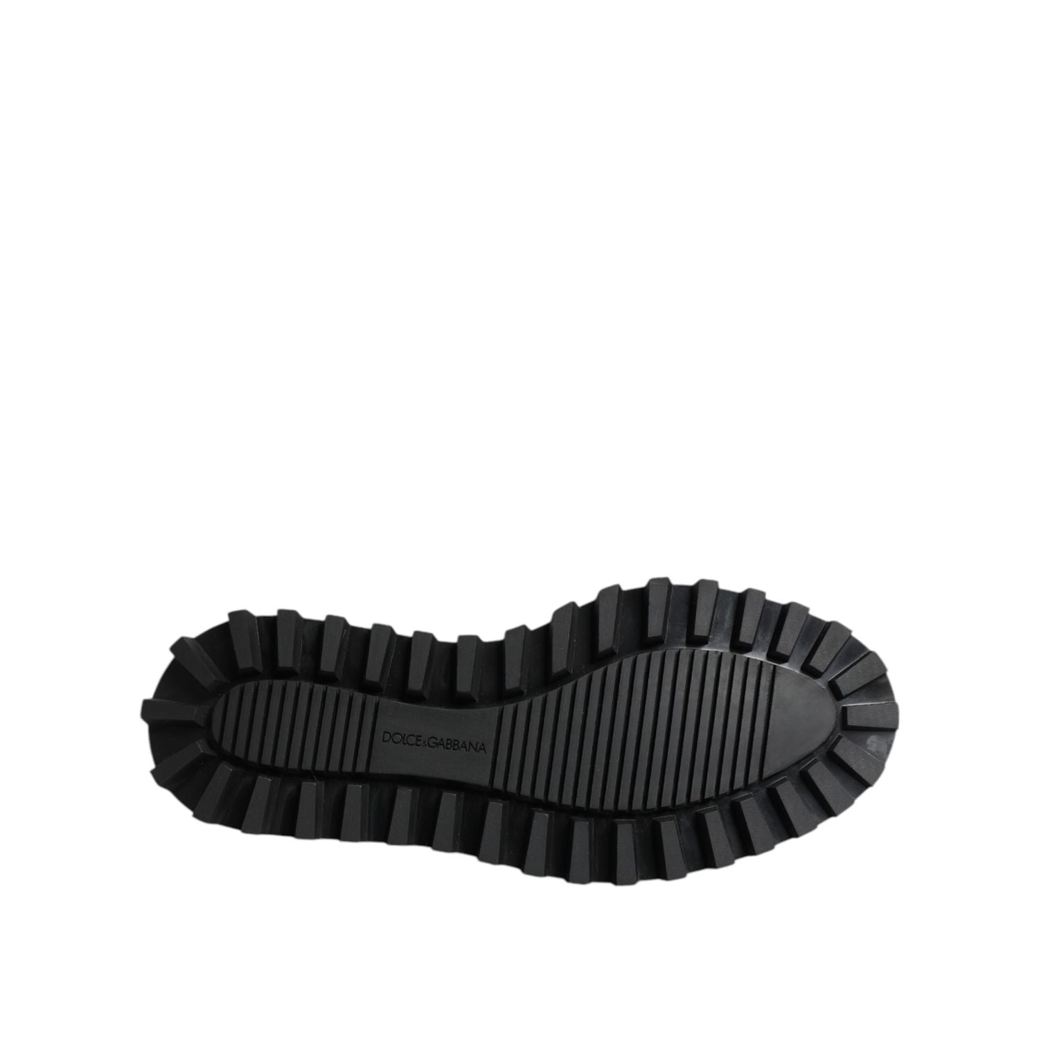 Dolce & Gabbana Black Leather Lace Up Trekking Dress Shoes