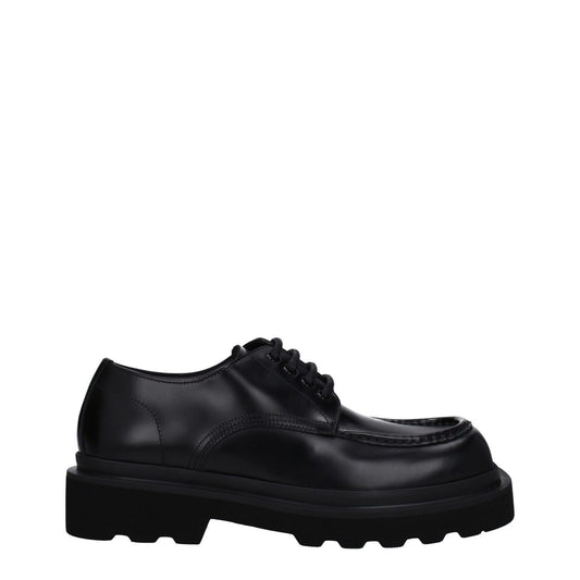 Dolce & Gabbana Black Leather Oxfords And Derbies