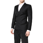 Dolce & Gabbana Black MARTINI Double Breasted Coat Blazer