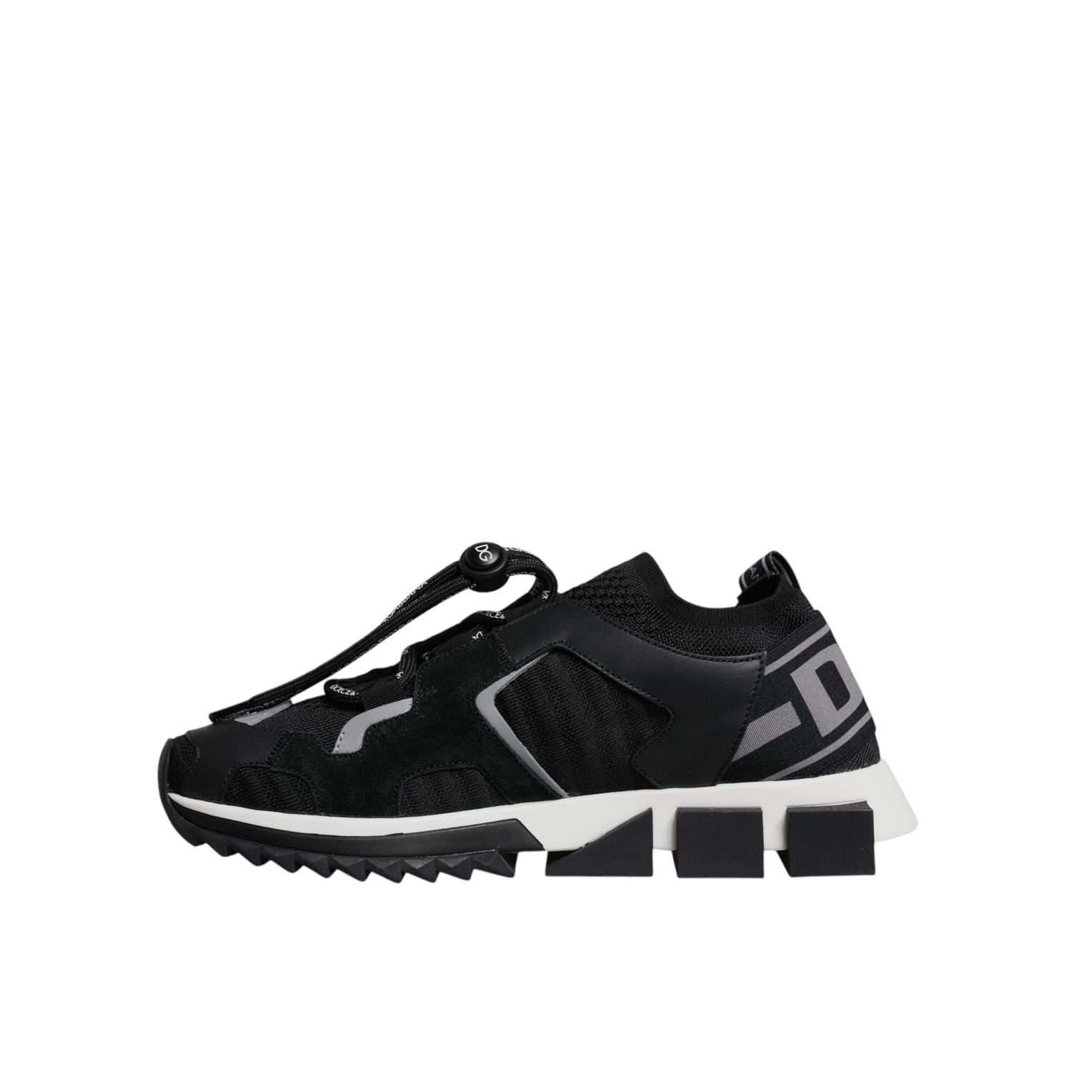 Dolce & Gabbana Black Mesh Sorrento Trekking Sneakers Shoes