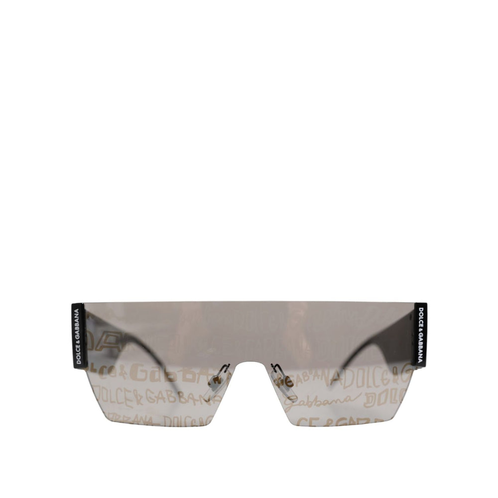 Dolce & Gabbana Black Metal Frame DNA Graffiti DG2233 Eyewear Sunglasses