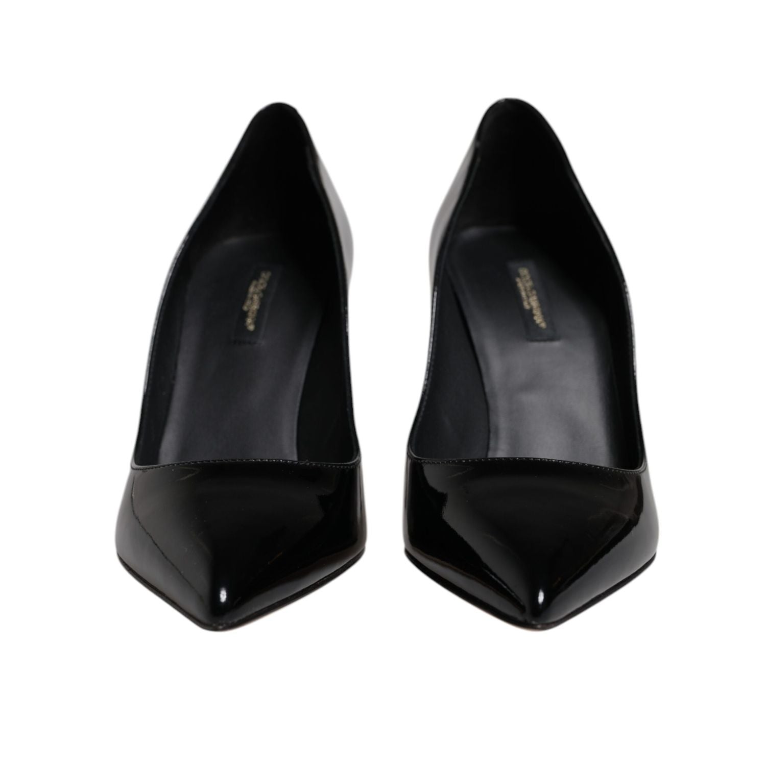 Dolce & Gabbana Black Patent Leather High Heels Pumps Shoes