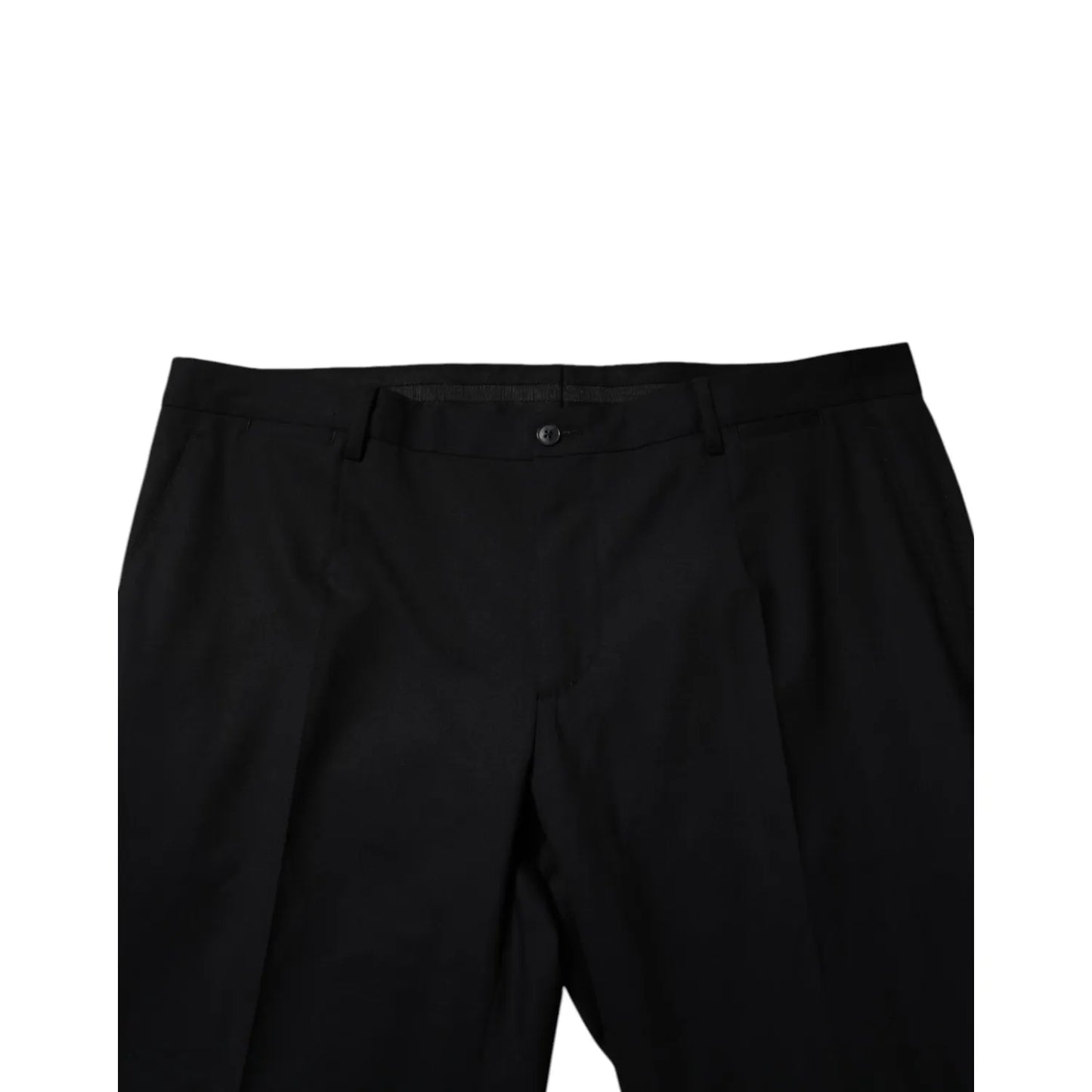 Dolce & Gabbana Black Wool Formal Dress Men Trousers Pants, 97% Virgin Wool, elegant Italian design, perfect for formal occasions.