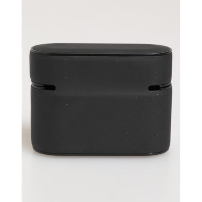 Dolce & Gabbana Black Yellow Rubber Logo Embossed Accessory Airpods Case Dolce & Gabbana