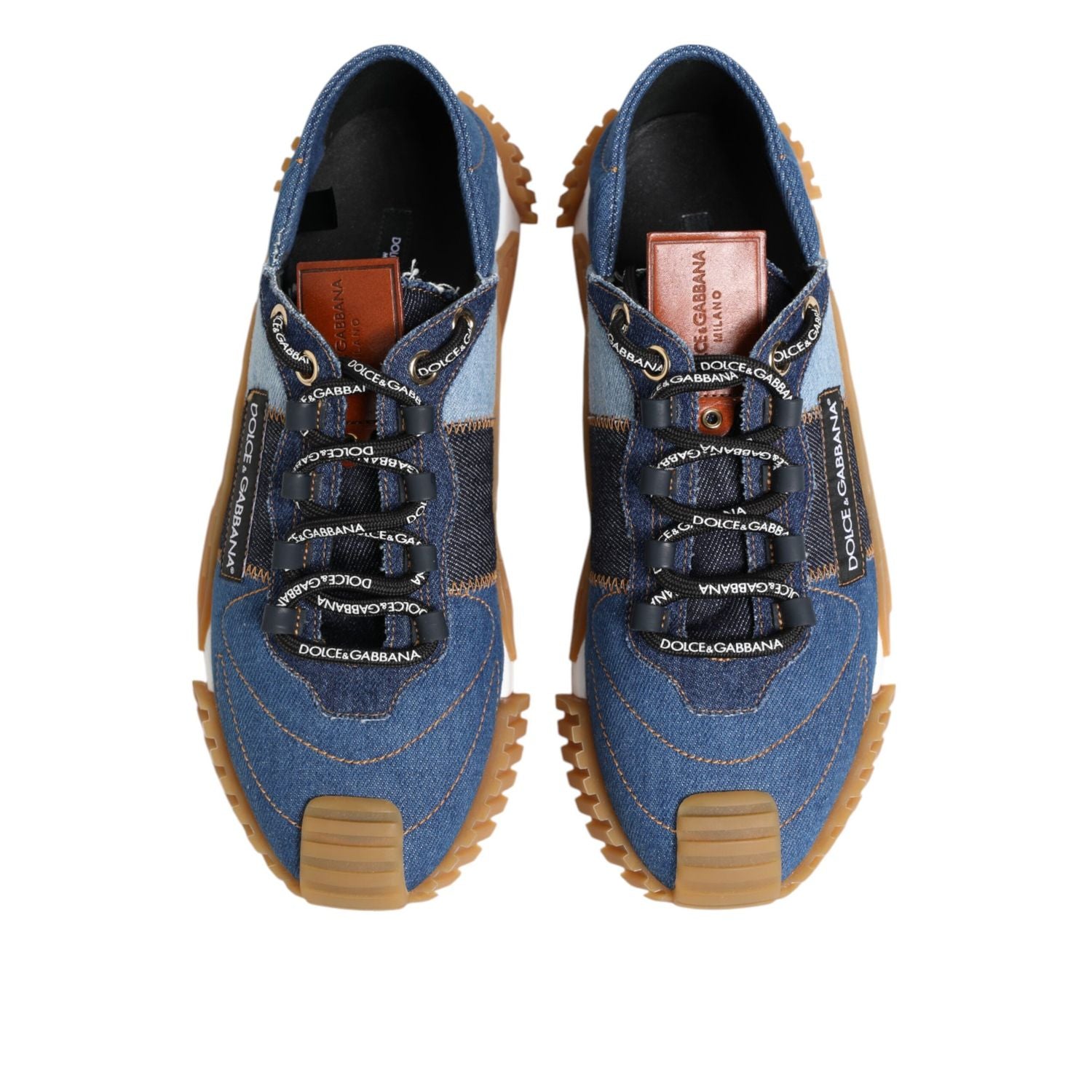 Dolce & Gabbana Blue Lace Up Low Top NS1 Sneakers Shoes