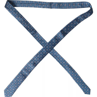 Dolce & Gabbana Blue Patterned 100% Silk Adjustable Men Tie 1728,67345645728,Accessories,Blue,Dolce & Gabbana,Material: 100% Silk,Men,New with tags,Ties - Ties and Formal Accessories - Accessories,Ties and Formal Accessories - Accessories