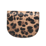 Dolce & Gabbana Brown Leopard Print Calf Leather Small Coin Purse Wallet with gold logo plaque on brown leopard print design