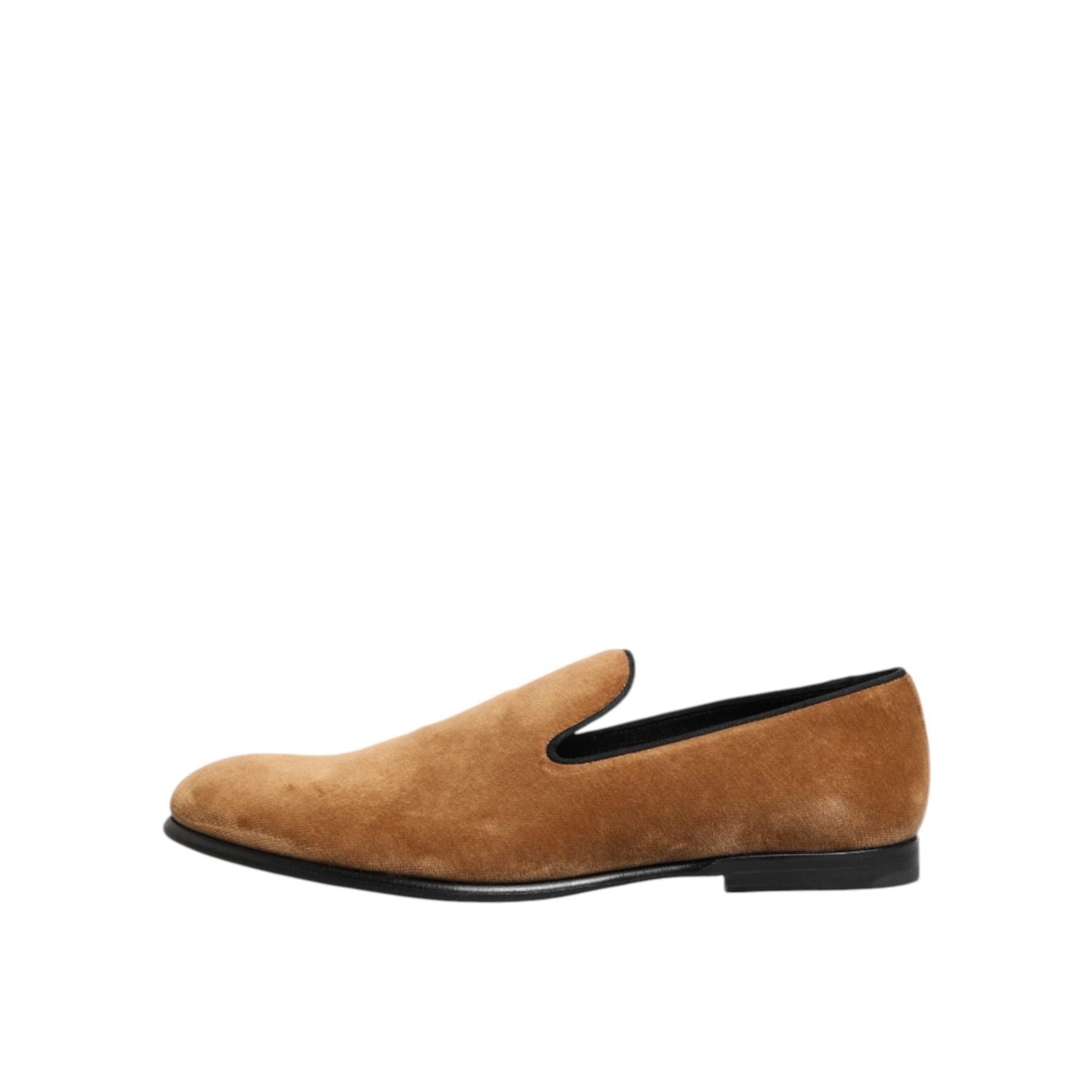 Dolce & Gabbana Brown Suede Slip On Men Loafers Formal Shoes
