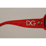 Dolce & Gabbana DG4027 Red Crystal Black Lens Shades Sunglasses side detail view