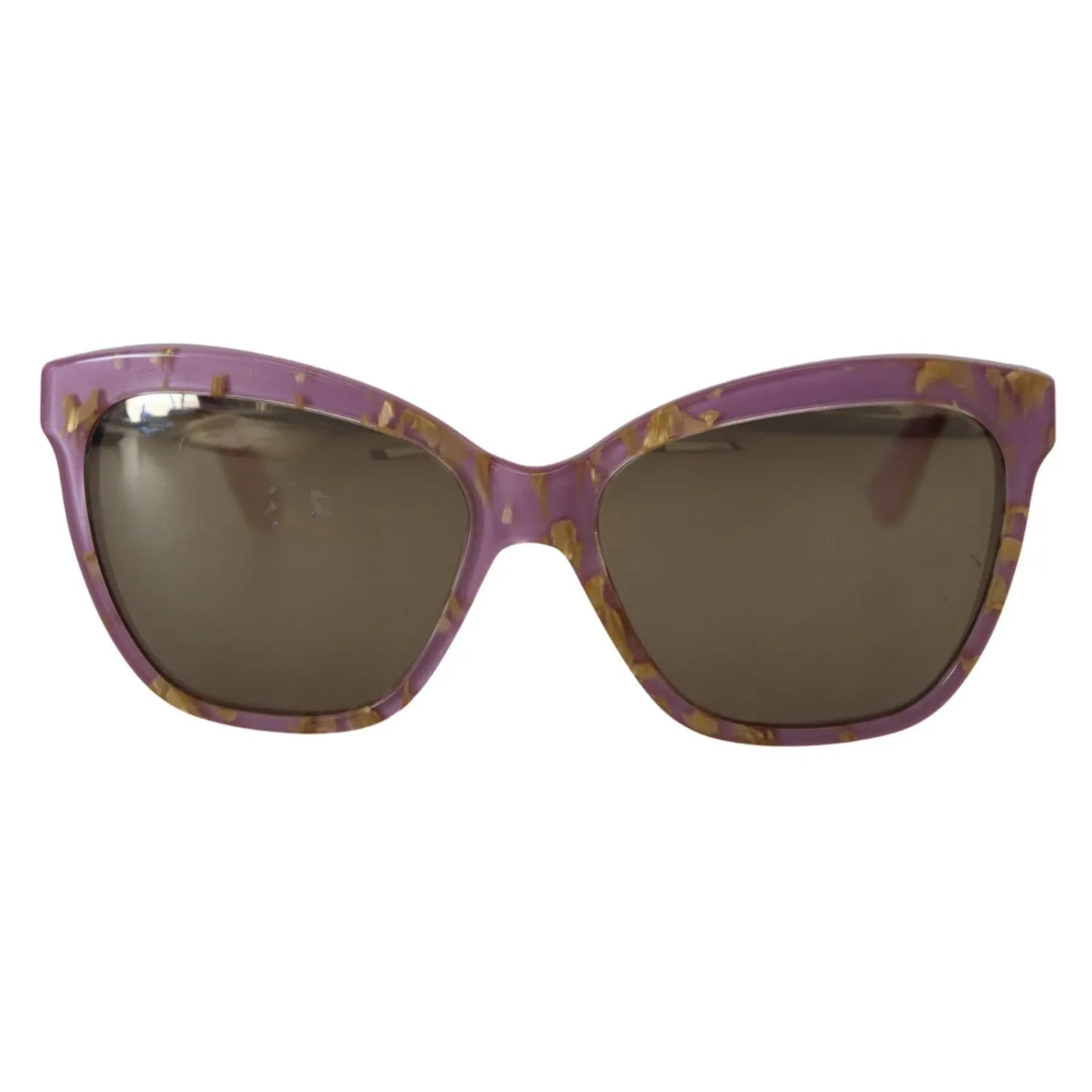 Dolce & Gabbana DG4251 Violet Full Rim Rectangle Frame Shades Sunglasses with brown lenses, offering UV protection, minor lens scratches.