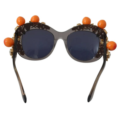 Dolce & Gabbana DG4283B Acetate Crystals Orange Appliques Sunglasses