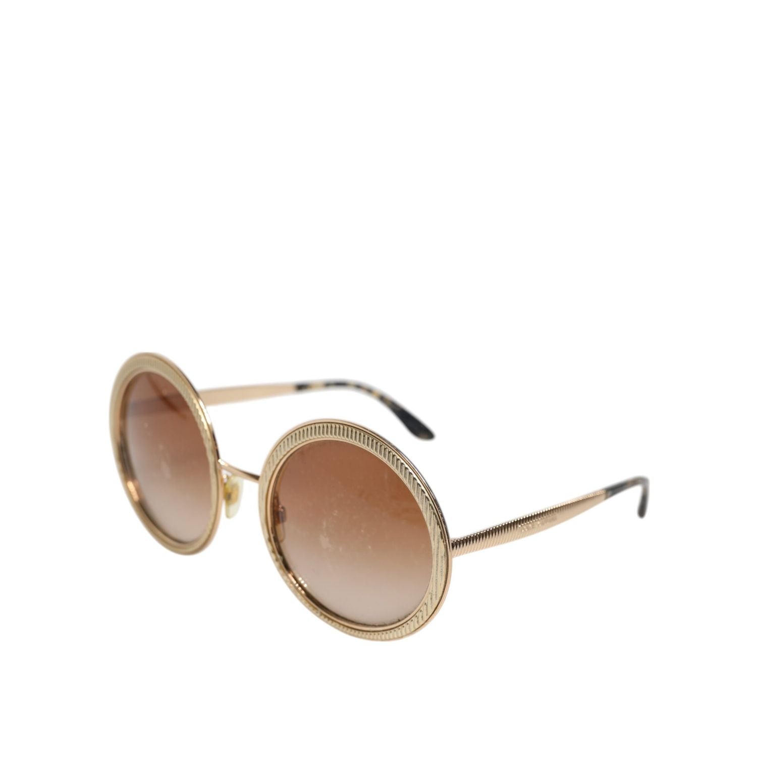 Dolce & Gabbana Gold Brown Gradient Round Frame DG2179 Eyewear Sunglasses