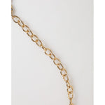 Dolce & Gabbana Gold Crystal Clock Face Pendant Statement Jewelry Necklace chain detail.
