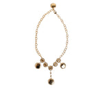 Dolce & Gabbana Gold Crystal Clock Face Pendant Statement Jewelry Necklace with vintage-inspired design.