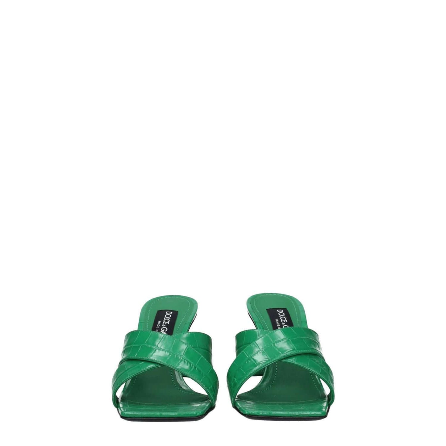 Dolce & Gabbana Green Leather Sandals