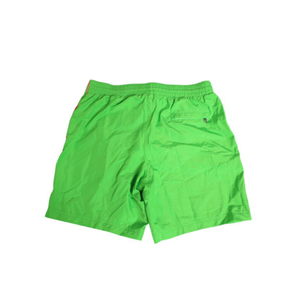 Dolce & Gabbana Green Nylon Drawstring Men Shorts Swimwear