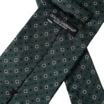 Dolce & Gabbana Green Silk Branded Logo Adjustable Men Tie, elegant Italian design, premium quality 100% silk fashion accessory.