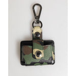 Dolce & Gabbana Multicolor Camouflage Leather Metal Accessory Airpods Case, new with tags, stylish Italian design.
