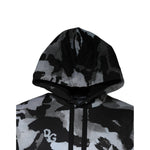 Dolce & Gabbana Multicolor Camouflage Men Hooded Sweater, black and gray pattern, featuring subtle logo details.
