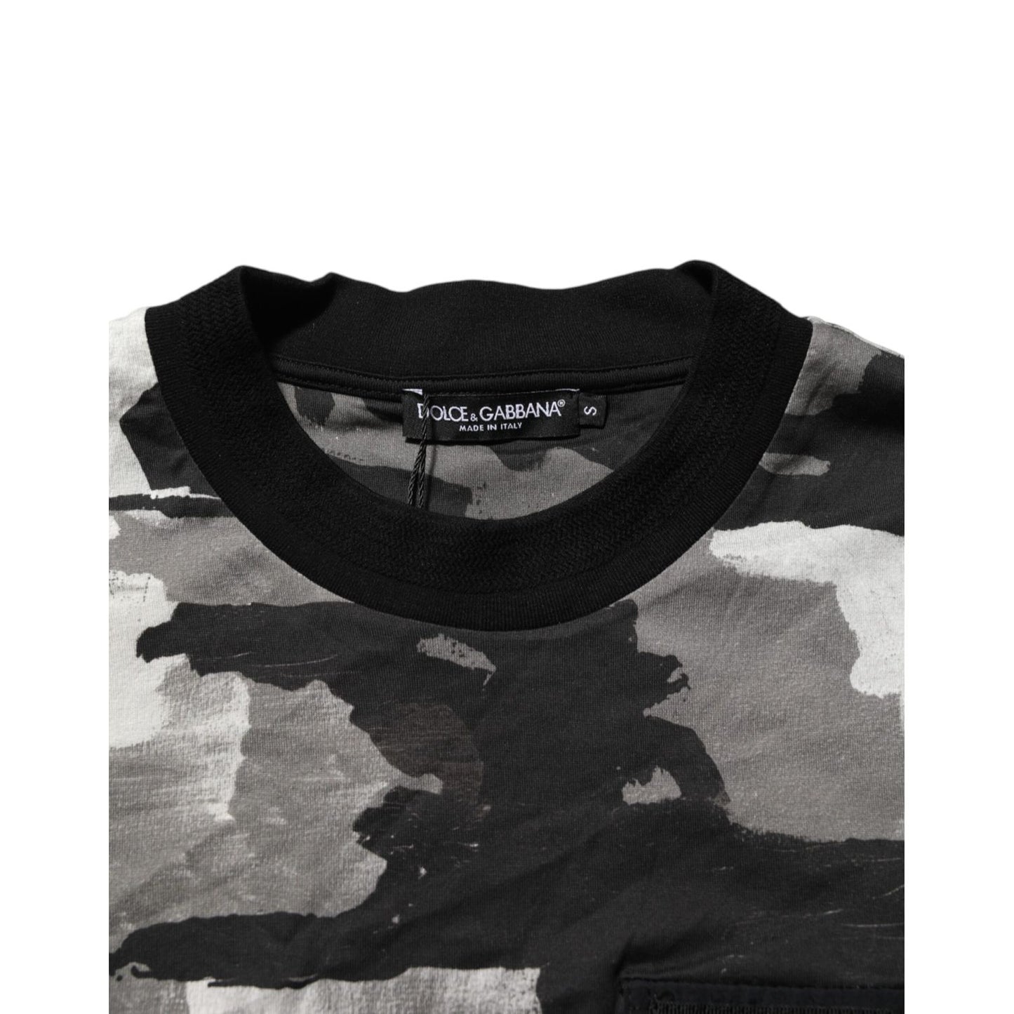 Dolce & Gabbana Multicolor Camouflage Men Short Sleeves T-shirt with crew neck