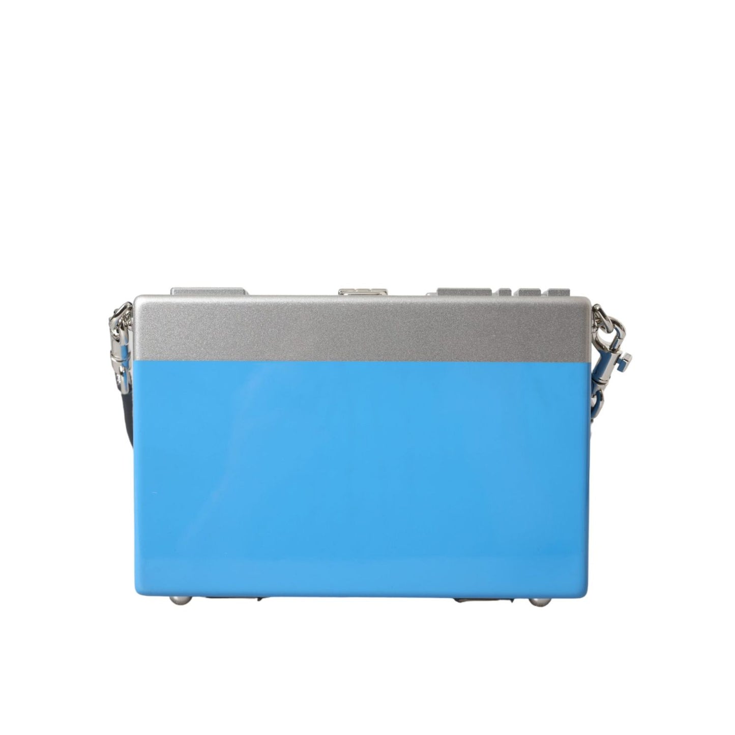 Dolce & Gabbana Multicolor Cassette Player Box DG Music Crossbody Shoulder Bag in blue and silver.