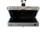 Open view of Dolce & Gabbana Multicolor Cassette Player Box DG Music Crossbody Shoulder Bag with silver-tone hardware