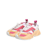 Dolce & Gabbana Multicolor Leather Daymaster Low Top Sneakers Shoes with chunky sole and lace-up closure, showing vibrant design.