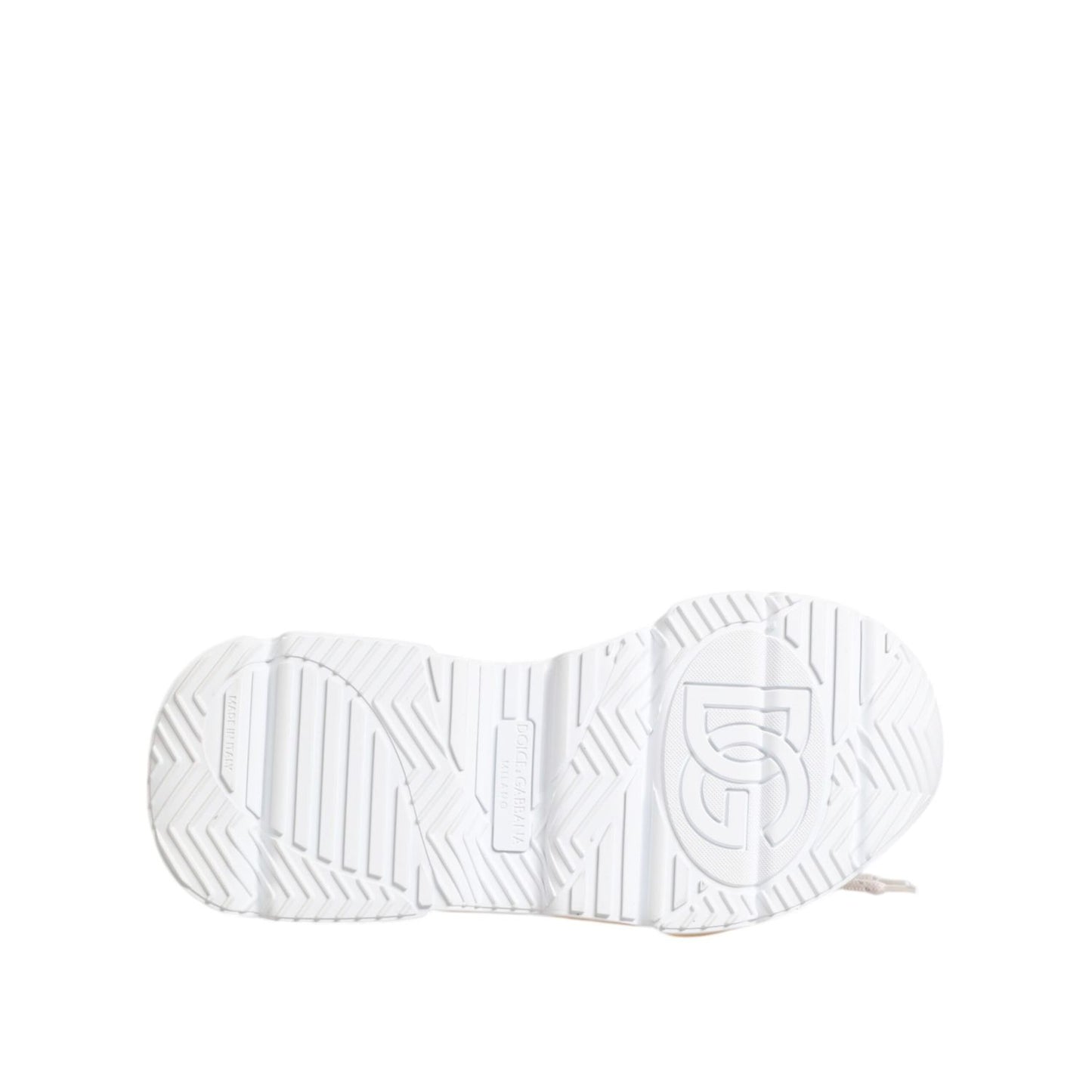 Sole of Dolce & Gabbana Multicolor Leather Daymaster Low Top Sneakers Shoes showcasing rubber tread pattern.