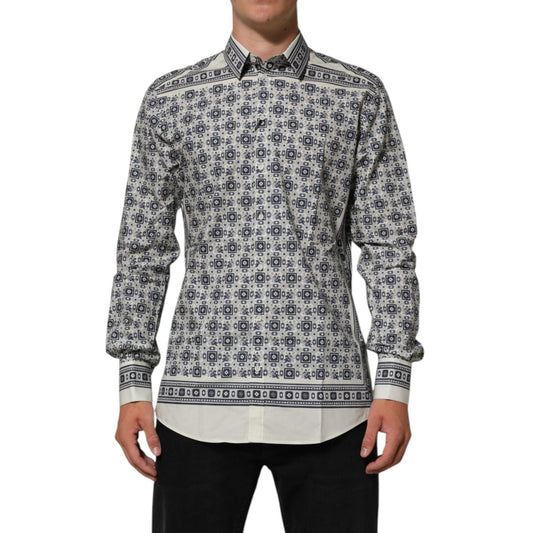 Dolce & Gabbana Multicolor Monkey Tie Print GOLD Dress Shirt