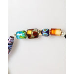 Dolce & Gabbana Multicolor Murano Glass Beads Gold Chain Jewelry Necklace