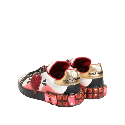 Dolce & Gabbana Multicolor Portofino Low Top Sneakers Shoes