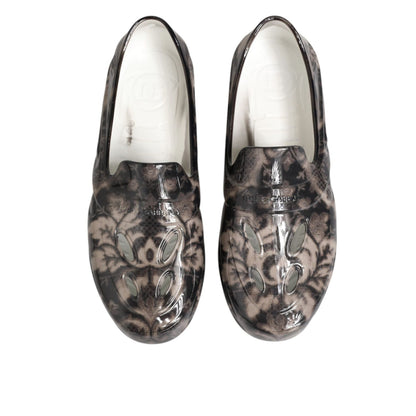 Dolce & Gabbana Multicolor Rubber Low Top Men Sneakers Shoes with slip-on design and rubber sole, perfect for relaxed streetwear.