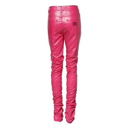 Dolce & Gabbana Pink Cotton High Waisted Skinny Denim Jeans
