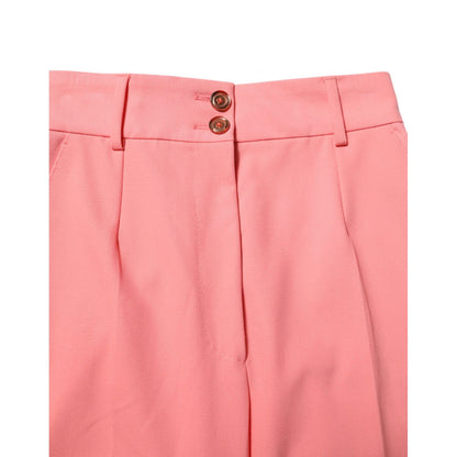 Dolce & Gabbana Pink High Waist Tapered Dress Pants