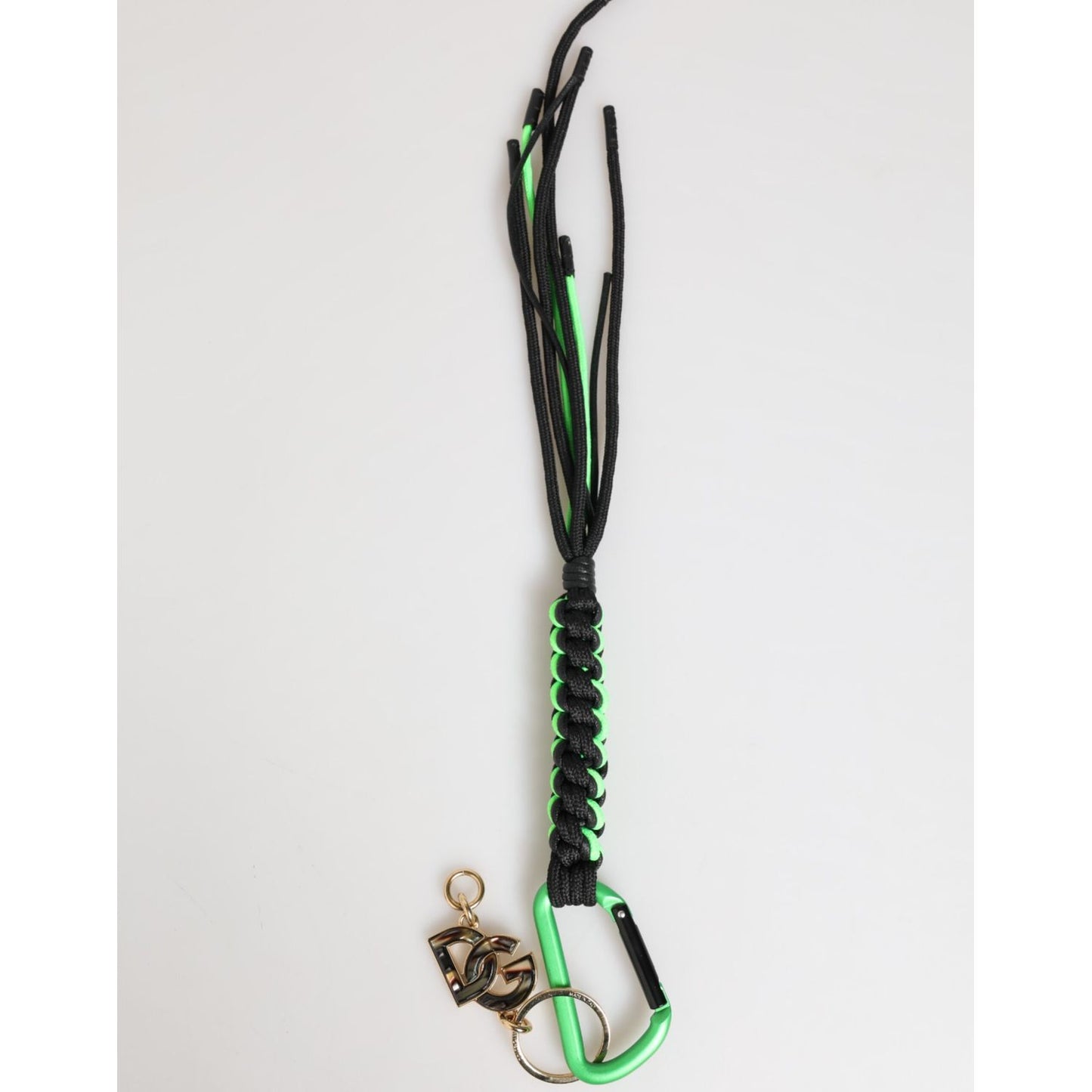 Dolce & Gabbana Polyester Multicolor Tape String DG Logo Keychain Keyring with logo engraved hardware, made in Italy.