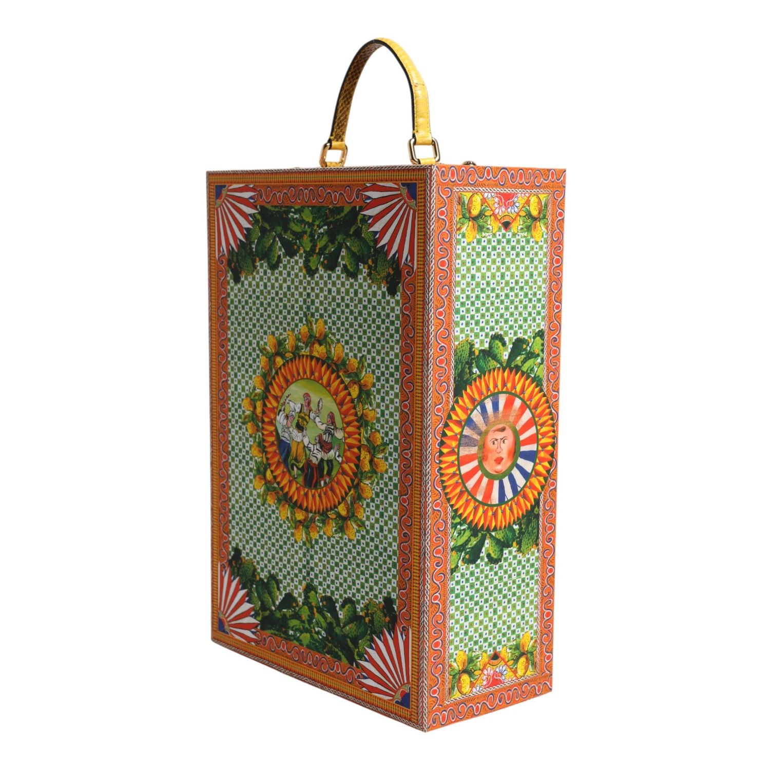 Dolce & Gabbana Red Dress Ceramic Porcelain Fashion Box Leather Sicily Dolls