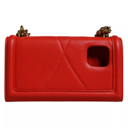 Dolce & Gabbana Red Quilted Devotion Crossbody 11 PRO Phone case bag