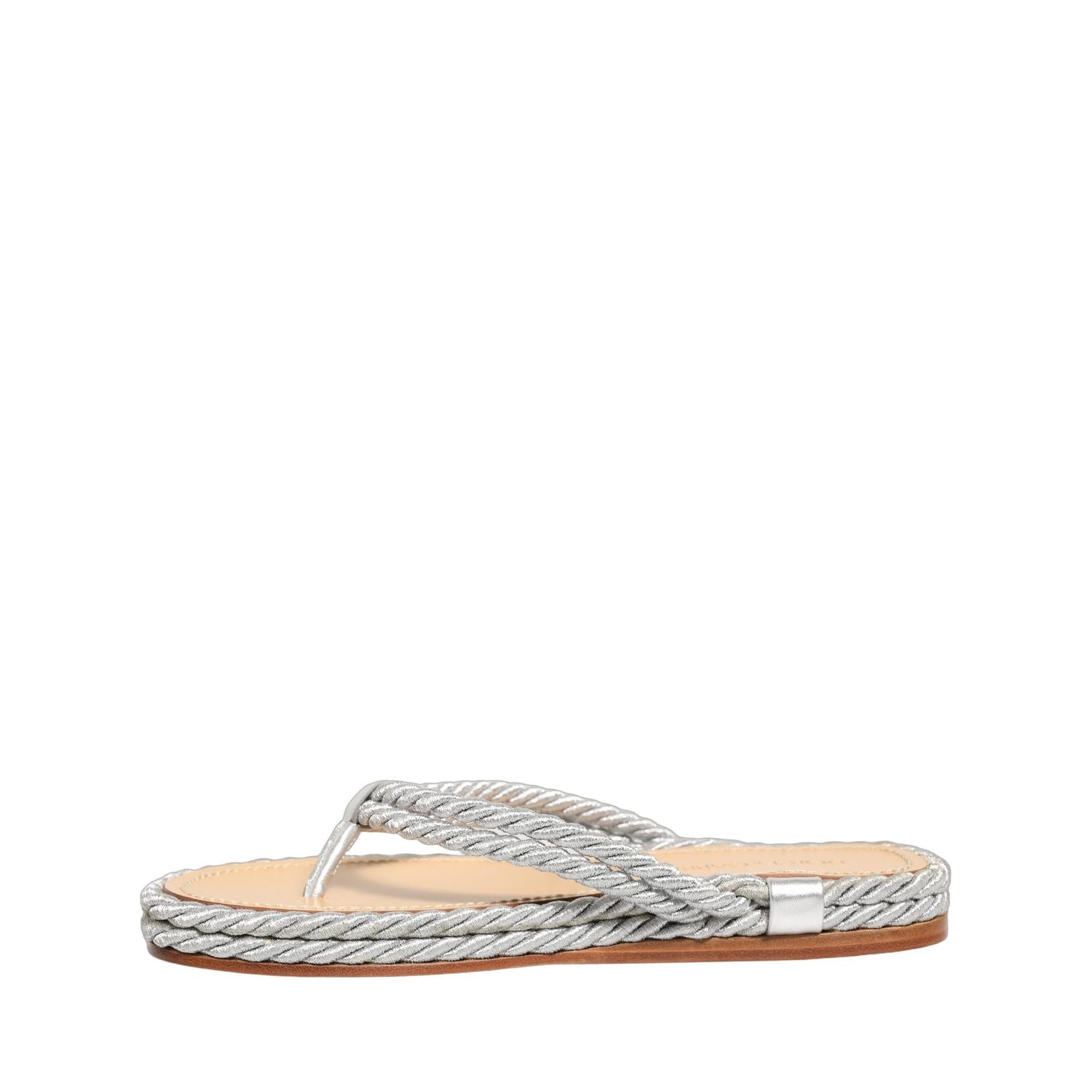 Dolce & Gabbana Silver Rope Slides Sandals Flip Flops Shoes