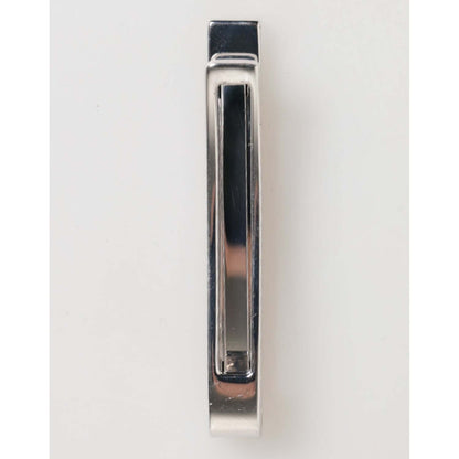 Dolce & Gabbana Silver Tone Brass Logo Branded Men Accessory Tie Clip Bar with polished finish and logo engraving.
