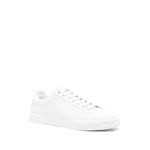 Dolce & Gabbana Sneakers White, front lace-up, round toe, logo at tongue, flat rubber sole, Portofino leather