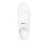 Dolce & Gabbana Sneakers White with front lace-up fastening, round toe, and flat rubber sole. Portofino leather design for a chic style.