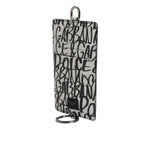 Dolce & Gabbana White Leather Lanyard Logo Print Card Holder Wallet
