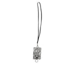 Dolce & Gabbana White Leather Lanyard Logo Print Card Holder Wallet