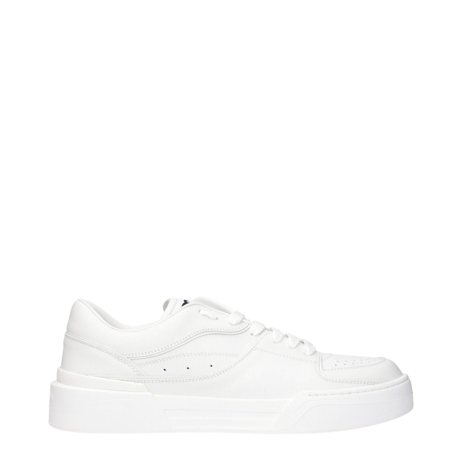 Dolce & Gabbana White Leather Low Top Sneakers