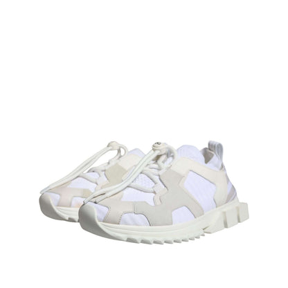Dolce & Gabbana White Mesh Sorrento Trekking Sneakers Shoes